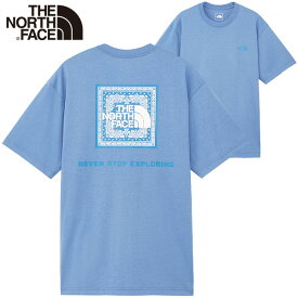 ポイント2倍 ノースフェイス Tシャツ THE NORTH FACE ノースフェイスTシャツ メンズ tシャツ 半袖 速乾 バックプリント おしゃれ おすすめ 人気 ブランド 正規品 ショートスリーブバンダナスクエアロゴティー 大きい サイズ ユニセックス レディース 夏 NT32446