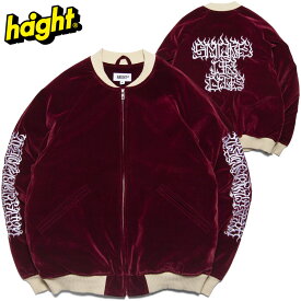 ヘイト キャスパー コラボ ジャケット アウター HAIGHT × CASPER FLAMES LOGO VELOUR JACKET メンズ レディース ベロアジャケット 刺繍 キルティング 正規品 haight ブランド おしゃれ かっこいい 人気 ユニセックス HTCP-242099