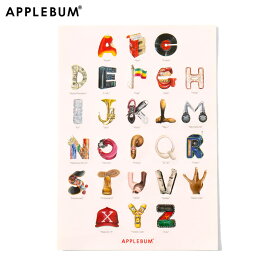 アップルバム ステッカー APPLEBUM ALPHABET A4 シート ヒップホップ イラスト 絵文字風 グラフィック MAMIコラボ 紙素材 20周年 記念モデル プレゼント ギフト HS2511004