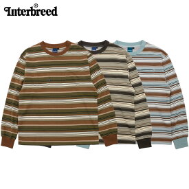 INTERBREED インターブリード Tシャツ 長袖 ボーダー French Terry Striped L/S Tee ロンT カットソー メンズ トップス ロングスリーブTシャツ ストリート カジュアル ブランド ファッション プレゼント ギフト IB25AW05