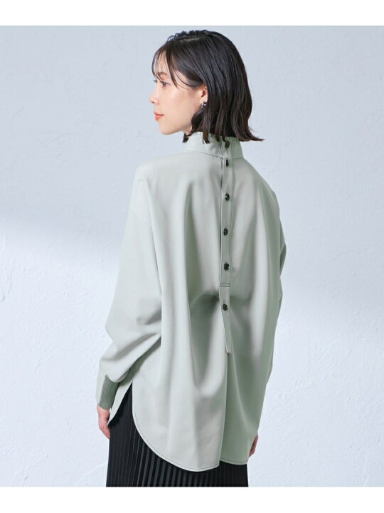 楽天市場】【NAVY】【大人気定番】バックボタンブラウス CAST 
