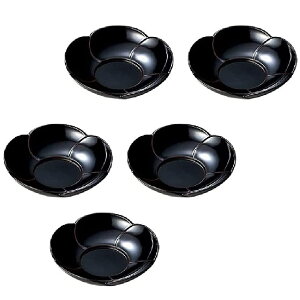 越前漆器 越前塗り 福梅茶托 溜 (5枚組)