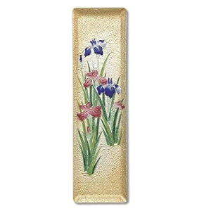 七宝焼 ペン皿(小)金地菖蒲