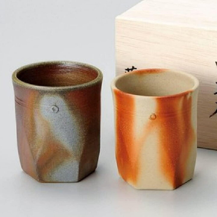 楽天市場】備前焼 夢幻工房 ペア面取杯 : 虹八-Kohya-