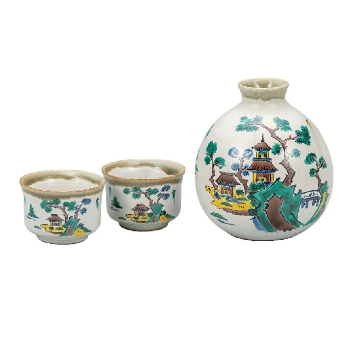 楽天市場】日本の伝統工芸品【九谷焼】晩酌揃 古九谷山水 本多哲峰 