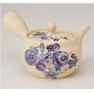 常滑焼 急須【深蒸し急須/エム網急須】白泥福型千段ブーケ急須 晶光作