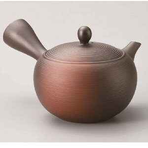 常滑焼 急須【帯網急須】丸型窯変帯網急須 富仙作