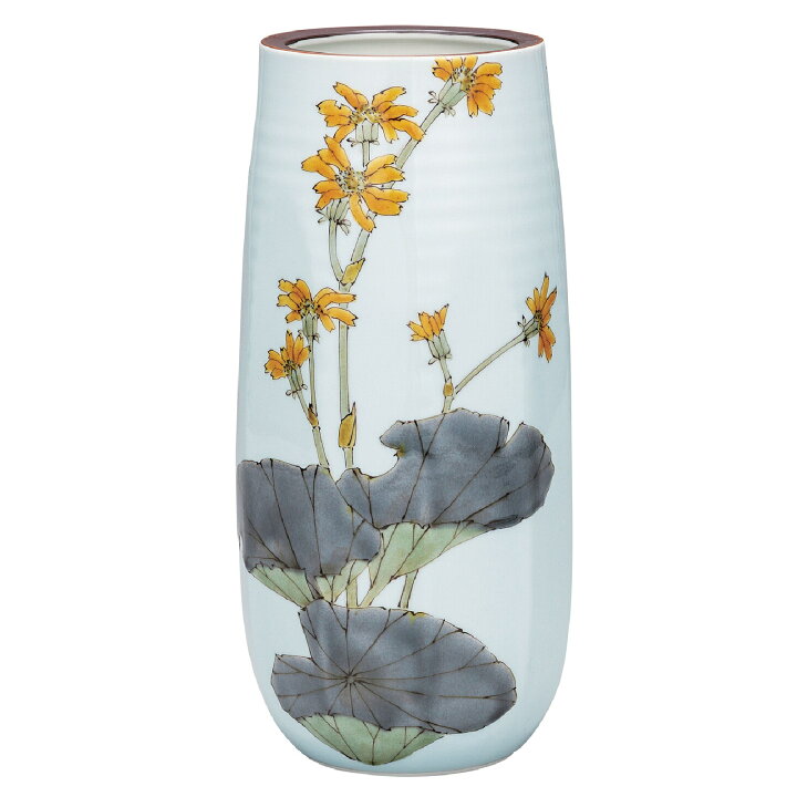 楽天市場】日本の伝統工芸品【九谷焼】8.5号花瓶 石蕗 山田龍山 : 虹八 