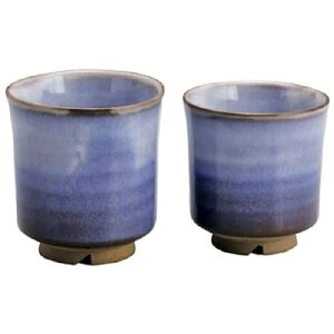 萩焼 服部天龍 萩紫夫婦湯呑