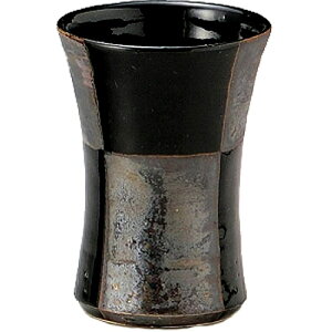 常滑焼 佳窯作 黒市松焼酎カップ(270ml )