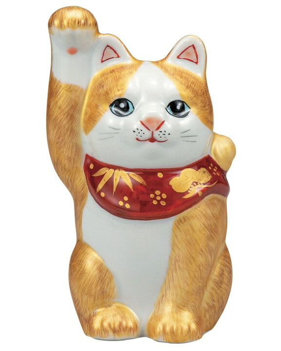 楽天市場】日本の伝統工芸品【九谷焼】4号招き猫 金彩毛描 : 虹八-Kohya-