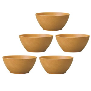 山中漆器 山中塗 レンジ対応 ナチュラル 欅 木目 ボウル 大・家庭用電子レンジ・家庭用食洗機対応(5客組)