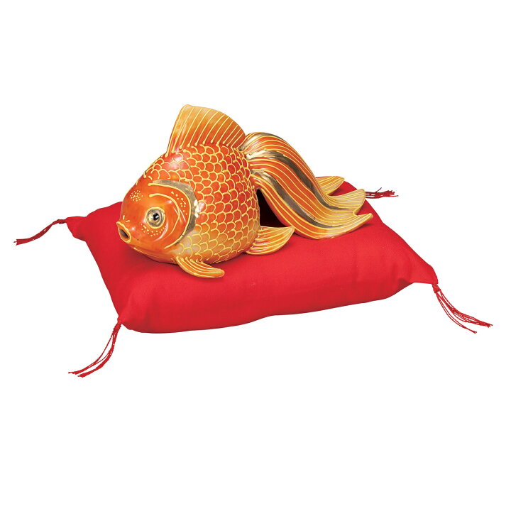 楽天市場】日本の伝統工芸品【九谷焼】5号金魚 紅盛 布団付 : 虹八-Kohya-