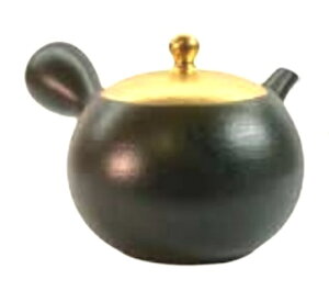 常滑焼 急須 昭萠窯 セラメッシュ急須 黄金蓋黒急須 200ml