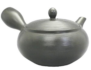 常滑焼 急須 昌作 線段 黒 約360ml〈えむ茶こし〉