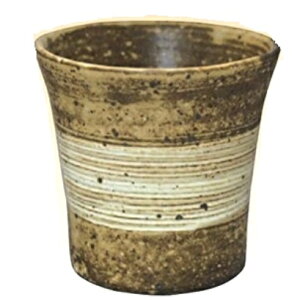 常滑焼 焜清作  焼酎カップ茶釉  約φ9×8.5cm