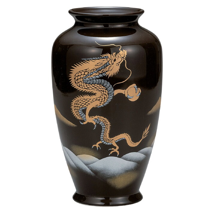 楽天市場】【九谷焼】日本の伝統工芸品【九谷焼】8号花瓶 昇り龍 : 虹 