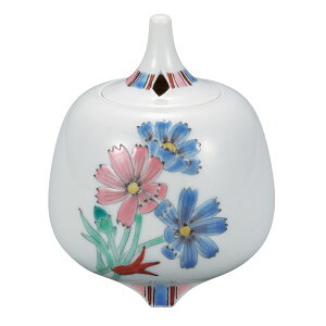 日本の伝統工芸品【九谷焼】3.8号香炉 コスモス 大志窯