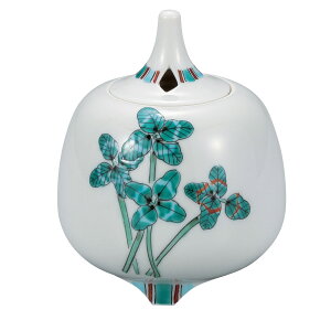 日本の伝統工芸品【九谷焼】3.8号香炉 クローバー 大志窯