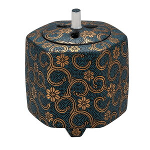 日本の伝統工芸品【九谷焼】3号香炉 青粒