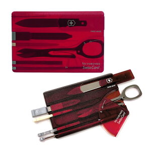 ビクトリノックス VICTORINOX 0.7100.T スイスカードT 半透明レッド