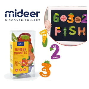 ミディア mideer MD2102 ・ ナンバーマグネット 鮮やかな色合いと可愛らしいデザインの数字マグネットは、遊びながら数の概念を理解し、計算力を育むのにおすすめです。成長をサポートする