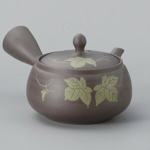 常滑焼急須 深蒸し急須/さわやか網急須 竹春桂口くし目ツタ急須 約390cc