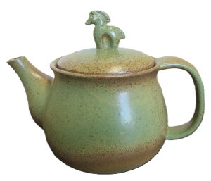 常滑焼【招福干支縁起置物/2026年令和8年 午】干支 朱泥さわやか網急須 容量:360cc さわやか茶こし かご網ポット急須 約400cc 数量限定予約受注品