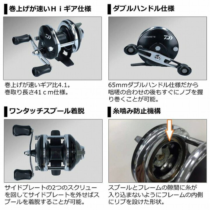 楽天市場 4 23 28マラソン最大10倍 クーポン ダイワ コロネット2 ブラック 年モデル 釣具のキャスティング 楽天市場店
