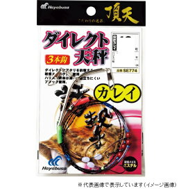 【ネコポス対象品】ハヤブサ SE774 誘撃カレイ ダイレクト天秤ブラックSP 3本鈎 13-5