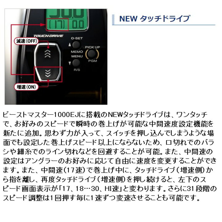 楽天市場】シマノ 電動リール ビーストマスター 1000EJ (右巻) 2020年  