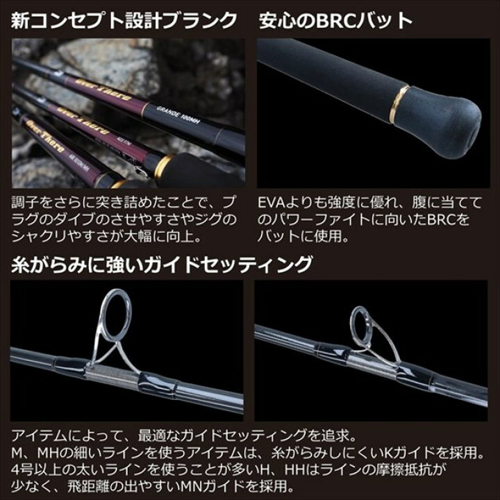 楽天市場 ダイワ ショアジグロッド オーバーゼア Grande 100mh 21モデル スピニング 2ピース 釣具のキャスティング 楽天市場店