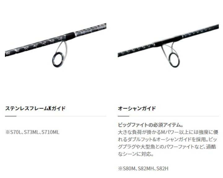 楽天市場 シマノ オフショアロッド 21グラップラー タイプc Smh スピニング 2ピース 釣具のキャスティング 楽天市場店
