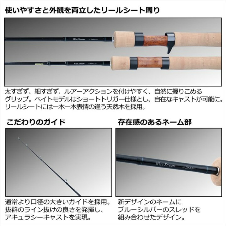 楽天市場 エントリーでさらに 4倍 16日23 59まで ダイワ トラウトロッド ワイズストリーム 46ulb 3 Q ベイト 3ピース 釣具のキャスティング 楽天市場店
