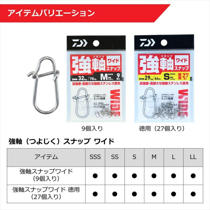 楽天市場 ダイワ スナップ リング 強軸スナップ ワイド M 徳用 釣具のキャスティング 楽天市場店