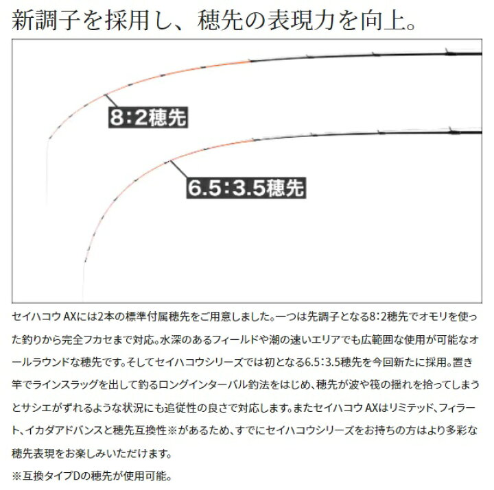 楽天市場】シマノ 筏竿 22セイハコウ AX 160 (並継 2ピース) 2022年 