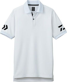 ダイワ ウェア DE-7906 半袖ポロシャツ ホワイト×ブラック XLサイズ