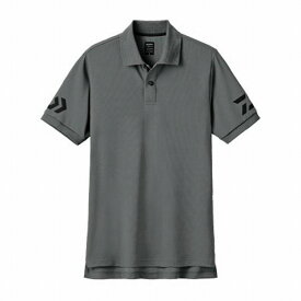 ダイワ ウェア DE-7906 半袖ポロシャツ ガンメタル×ブラック Lサイズ