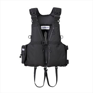 双進 ライフジャケット 7694 RBB ロックショアシューティングベストII フルブラック
