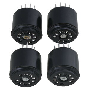 yzYibuy 4 2.7x2.27cm ubN x[NCg ^ Tube Socket Base 9s`[ueX^[p Avi