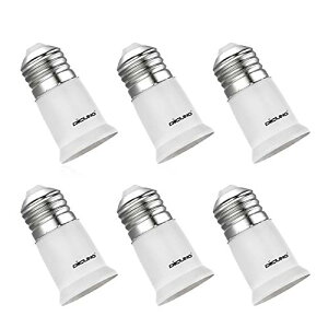 【送料無料】DiCUNO E26→E26延長ソケット 口金延長アダプター 約3CM延長する 熱に強い 6個セット