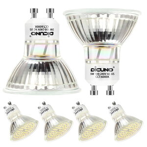 yzDiCUNO LEDd GU10 50W`nQ 5W 500lm LEDX|bgCg Px Lp ȃGl AC100V-240V 6