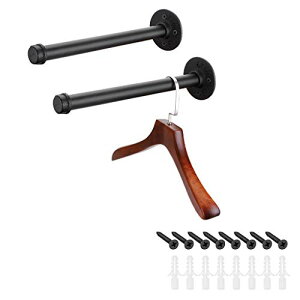 【送料無料】Sumnacon パイプ型 ウォールハンガー 壁掛けラック 衣類ハンガーラック 服掛けラック タオル掛け 壁 ネジ 焼付け塗装 錆びにくい アンティーク調 寝室 浴室 玄関 ベランダ 物干し