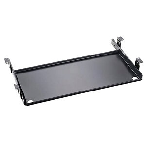 【送料無料】FUGEST スライド式 キーボードトレイ 取り外し可能キーボードトレイ 金属製 キーボードスライダー 収納 調整可能 エルゴノミクス対応 (グレー)