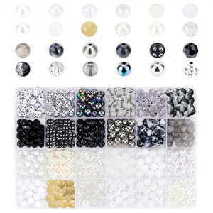 yzPH PandaHall 24 zCg ubN r[Y 8mm 570 p[r[Y  ۋ lbNX DIY WG[p | p[c W ޗ f