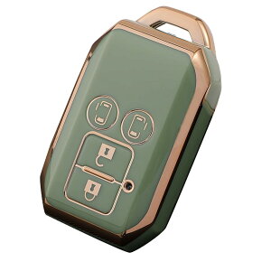 【送料無料】Kinotaka スズキ車用 ソフトTPU製 スマートキーカバー 4ボタン車リモートキーケース デリカD2 新型スペーシア/新型スペーシアカスタム 両側スライドドア 専用設計