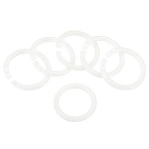 【送料無料】PATIKIL 28mm外径 20mm内径 ルーズリーフリング 25個 バインダーリング プラスチック 本 DIY スクラップブック ノートブック フォトアルバム用 ホワイト