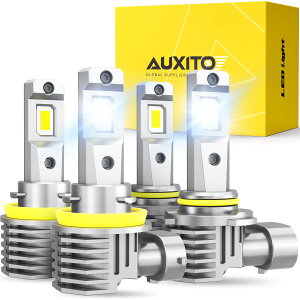 �y���������zAUXITO H4 Hi/Lo LED�w�b�h���C�g �ԗp �V��Ԍ��Ή� ���P�xLED�`�b�v���� ���� 3�{���邳UP �����n���Q���Ɣ����_��v ���P�x6000K 12V�ԑΉ� ��d����H���� ������ ���M���É� �u��