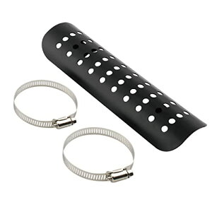 【送料無料】Krovat マフラー ガード ヒート シールド 熱 バイク パンチング エキゾースト パイプ 汎用 穴 オートバイ 傷 防止 カバー