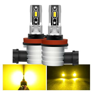 yzLTONXEN H11 LED tHOv CG[ ԌΉ h8 led tHO F 3000K mCY΍ I΍ h16 led tHOv ̌^ t@X DC9-18Vԗp LEDou 2Zbg